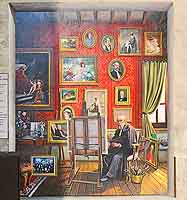 Fresque en Hommage à Tony Tollet, Peintre (Lyon 1857-1953) Rue Pareille Lyon 1er (Face à la fresque des Lyonnais) 