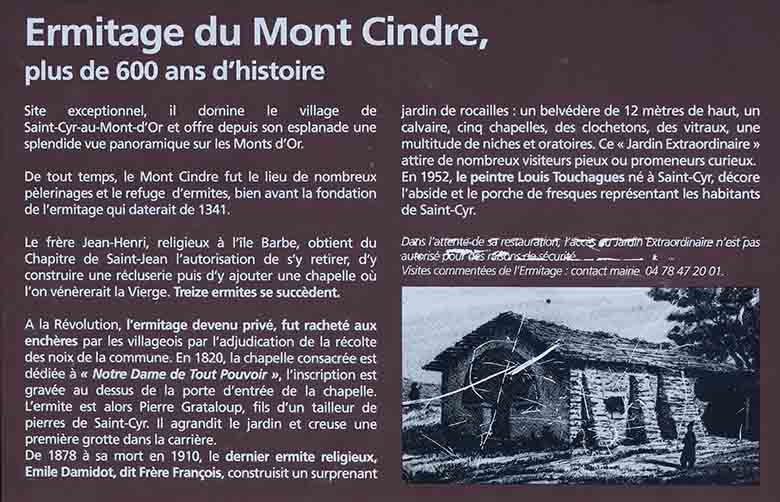 Hermitage du Mont Cindre à Saint Cyr au Mont d'Or
