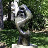 "Oiseaux de bronze" Sculpture par Jean-François Hamelin (1941-) 1982 - 17 rue du Docteur-Horand, Parc Montel Lyon 9ème